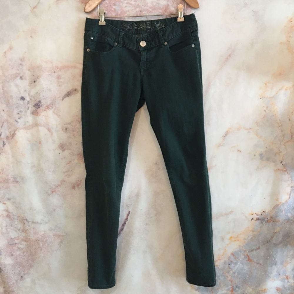 🍂Express Skinny Jeans in Hunter Green Denim🍂